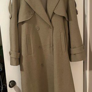 Josefine HJ x NA-KD Wool Trench Coat (Beige)